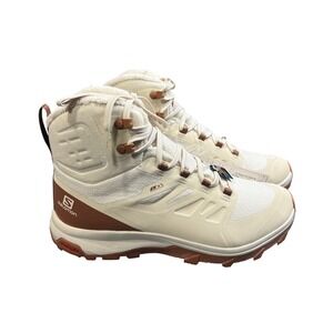 NWT Salomon OUTBlast Womens 8 Waterproof Winter Boots RARE COLOR Cream Brown